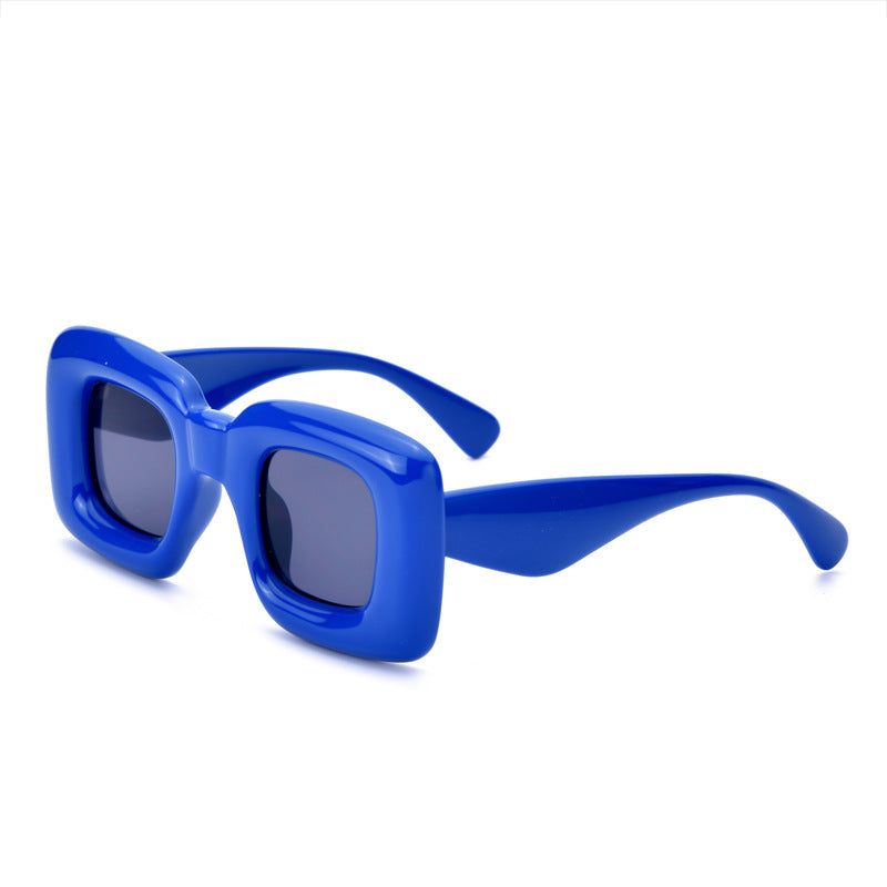 Wholesale Cute Colorblock Large Frame PC Sunglasses